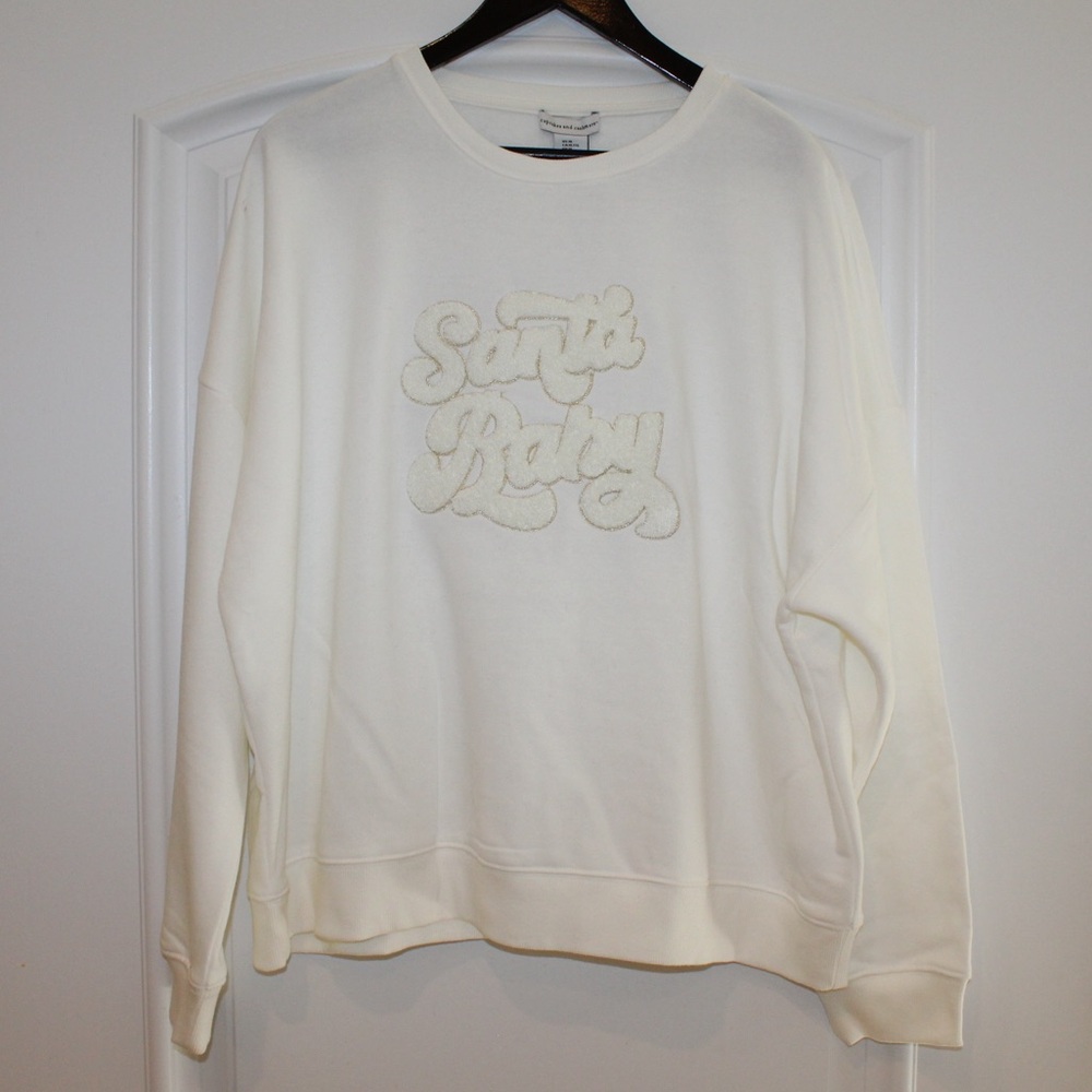 Cupcakes and Cashmere “Santa Baby” sweatshirt (women’s XL) (NWT)